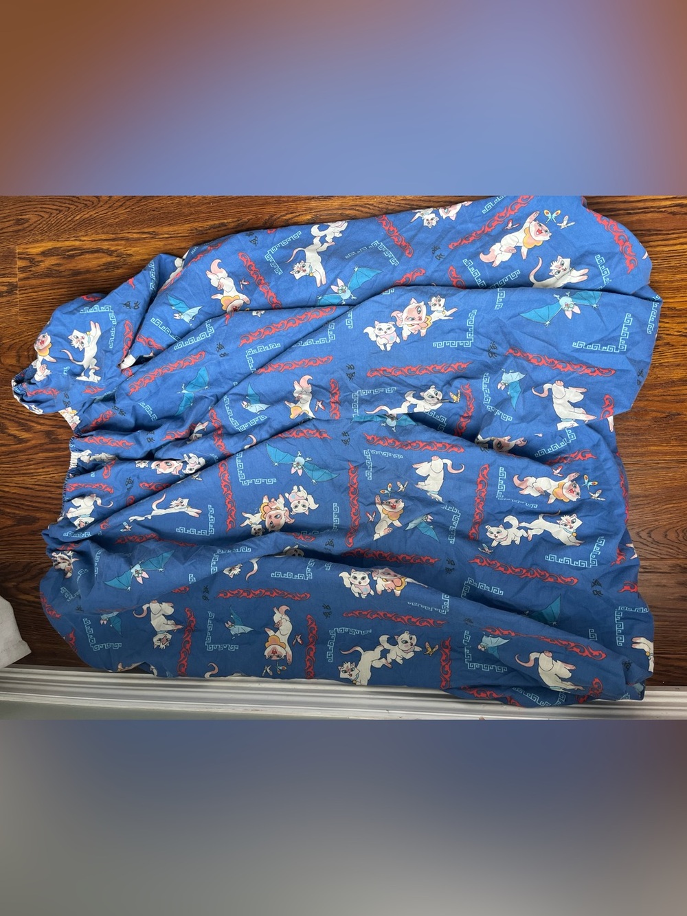 Vintage Sagwa The Chinese Siamese Cat fitted Sheet rare pbs kids - Picture 2 of 8